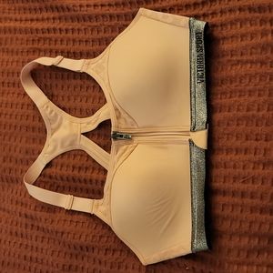 VS pink zip sport bra 32C
